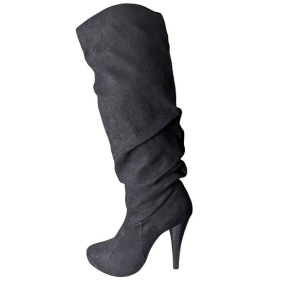 MICHAEL ANTONIO McKay Black Faux Suede Stiletto Heeled Knee High Boot Size 7 - Picture 7 of 7
